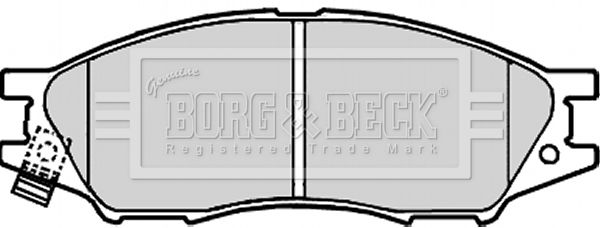BORG & BECK Комплект тормозных колодок, дисковый тормоз BBP1917